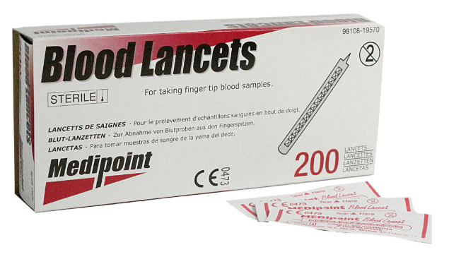 Blood Lancet Stainless Steel Disposable - 200